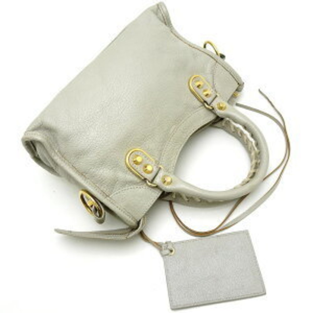 Balenciaga Metallic Edge City Leather Grey Bag